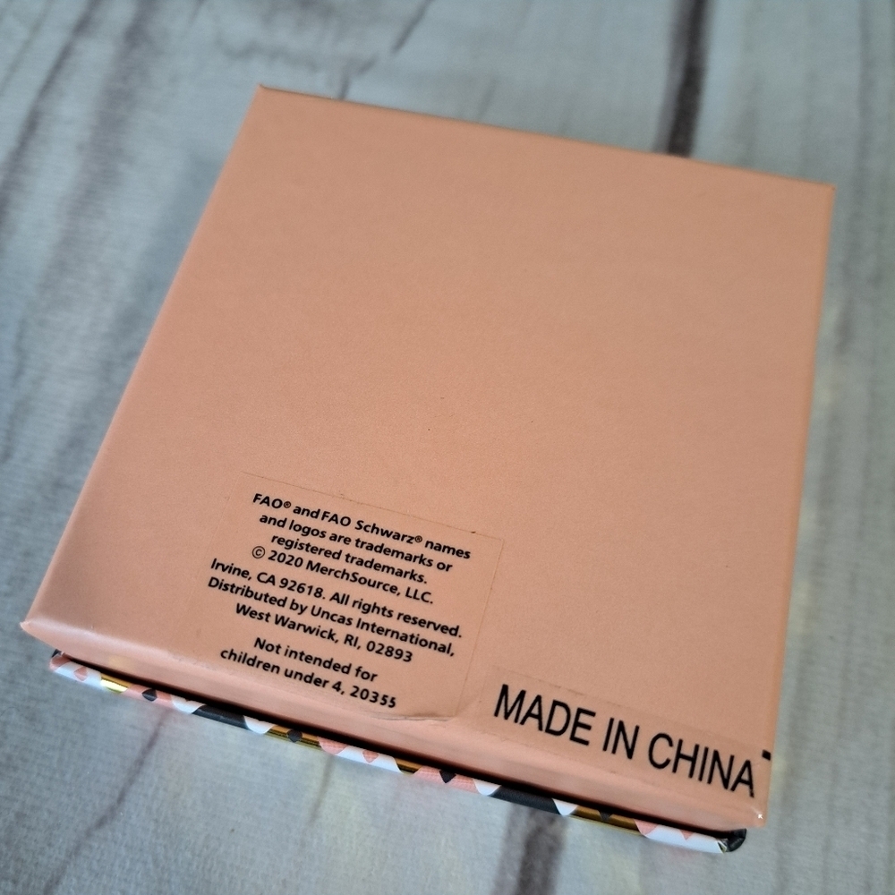 FAO Schwarz Silver Tone Heart Necklace with Crystal Accents - Picture 6 of 6